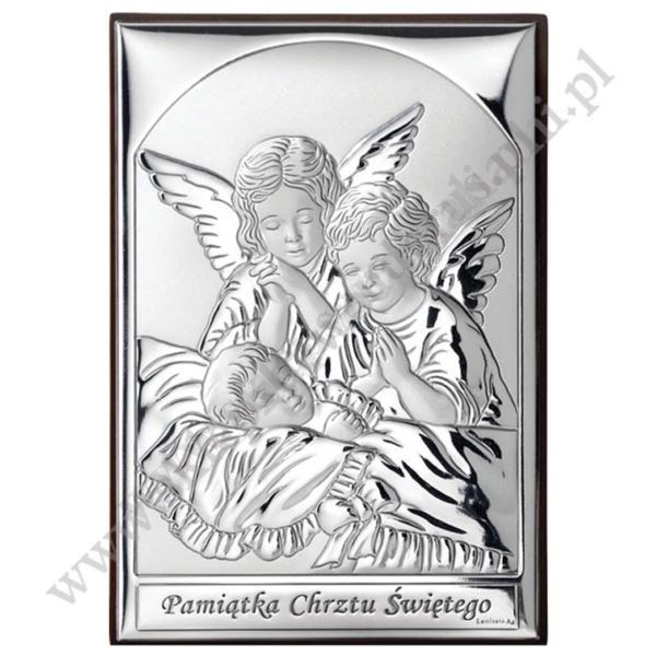 ANIOŁ STRÓŻ - OBRAZEK SREBRNY - JAP751/2 ANIOŁ STRÓŻ - OBRAZEK SREBRNY - JAP751/2