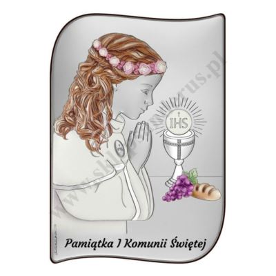 PAMIĄTKA I KOMUNII ŚWIĘTEJ - OBRAZEK SREBRNY - 6793/3ACOL
