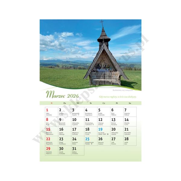 ŚLADAMI WIARY - format A3 - KALENDARZ NA 2026 - 86574