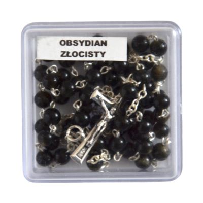 RÓŻANIEC OBSYDIAN ZŁOCISTY - 88884