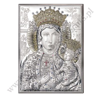MATKA BOŻA CZĘSTOCHOWSKA - OBRAZEK SREBRNY - 18045/3L