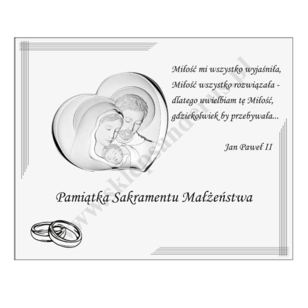 ŚWIĘTA RODZINA - OBRAZEK SREBRNY 25 x 20 cm - VL877S1BI ŚWIĘTA RODZINA - OBRAZEK SREBRNY 25 x 20 cm - VL877S1BI