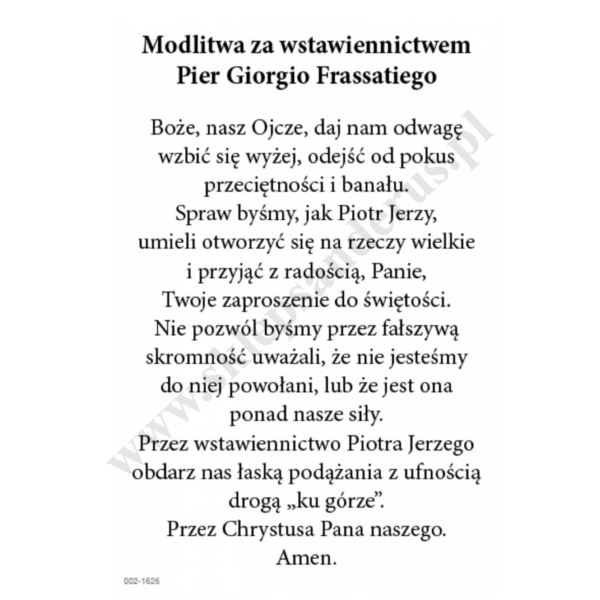 ŚW. PIER GIORGIO FRASSATI - obrazek 6.5 x 10 cm - paczka 100 szt. - 3028