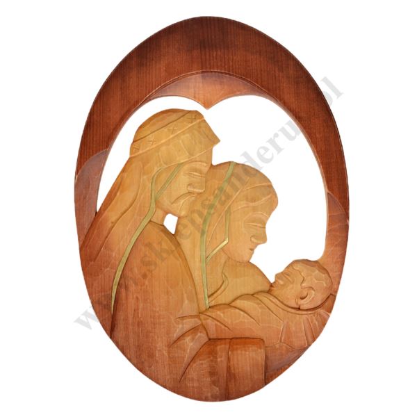 ŚWIĘTA RODZINA - płaskorzeźba wys. 51.5 cm - 56326
