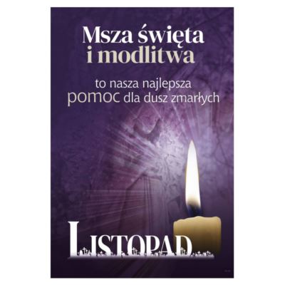 PLAKAT - MSZA ŚWIĘTA I MODLITWA - format 33,5 x 49 cm - 90432