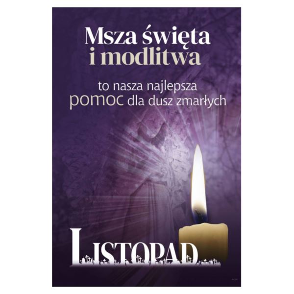 PLAKAT - MSZA ŚWIĘTA I MODLITWA - format 33,5 x 49 cm - 90432