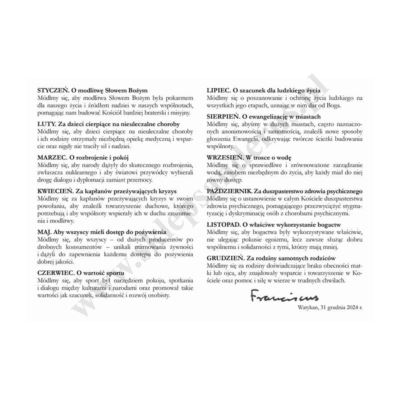 PAPIESKA ŚWIATOWA SIEĆ MODLITW - INTENCJE MODLITEWNE NA ROK 2026 - folder - 57108