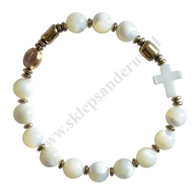 RÓŻANIEC MASA PERŁOWA - bransoletka - 82784
