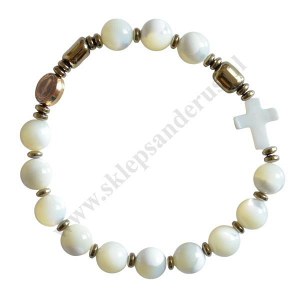 RÓŻANIEC MASA PERŁOWA - bransoletka - 82784