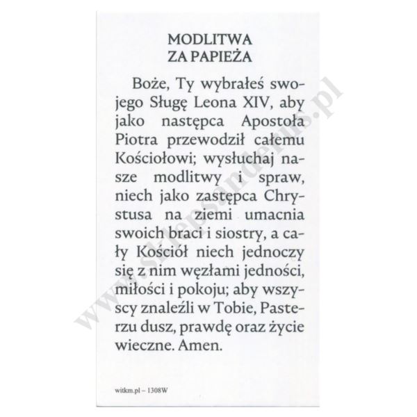 PAPIEŻ LEON XIV - obrazek 6.7 x 11.8 cm - paczka 100 szt. - 56840