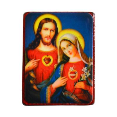 SERCE JEZUSA I SERCE MARYI - magnes 3.8 x 5 cm - 5032
