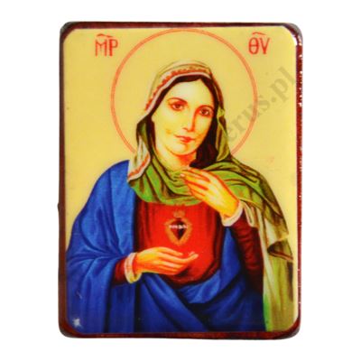 SERCE MATKI BOŻEJ - magnes 3.8 x 5 cm - 10176