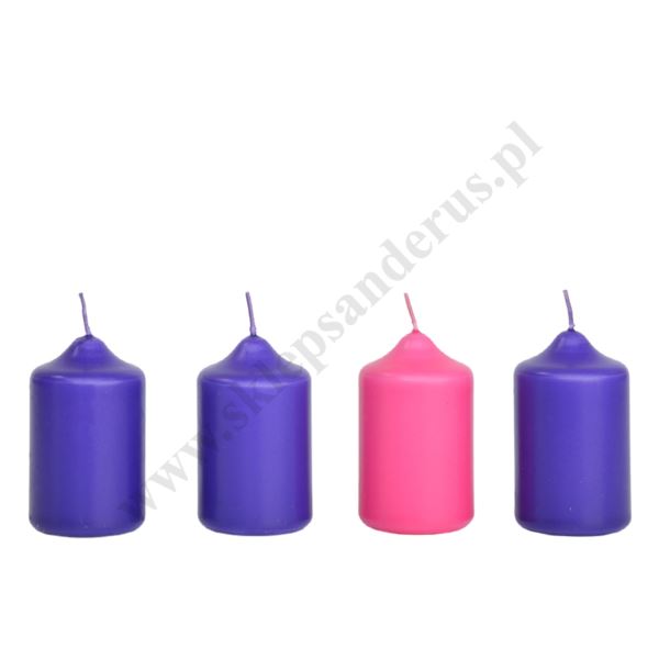 ŚWIECE ADWENTOWE - komplet wys. 6.5 cm - 61746