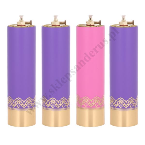 ŚWIECE ADWENTOWE OLEJOWE - wys. 22 cm - komplet - 87672