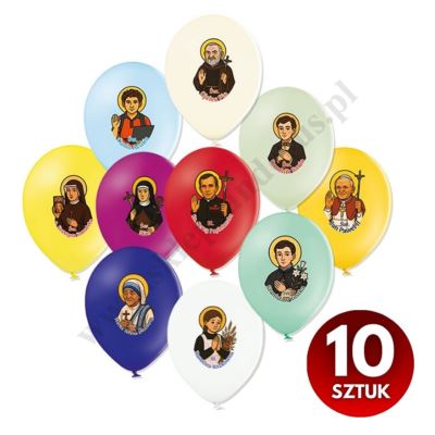 BALONY ZE ŚWIĘTYMI - zestaw 10 szt. - 57200