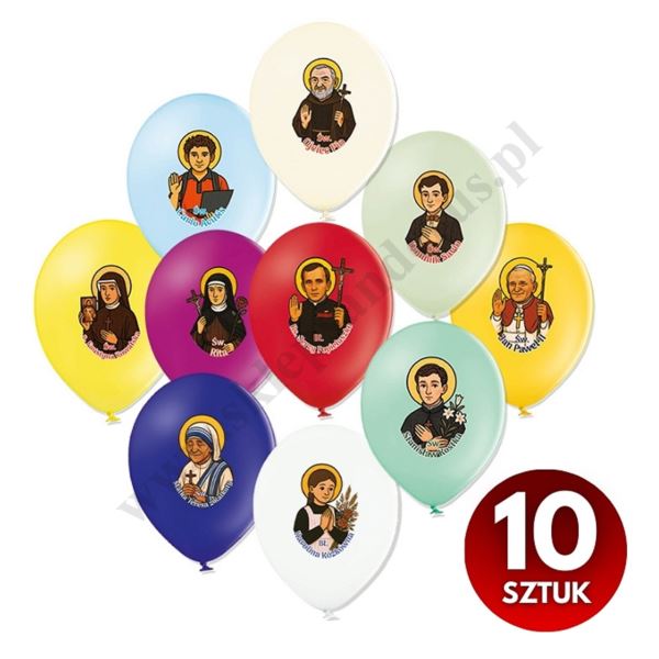 BALONY ZE ŚWIĘTYMI - zestaw 10 szt. - 57200