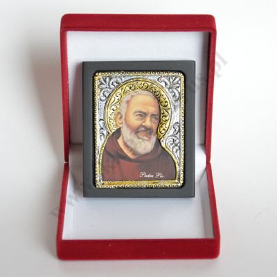 OJCIEC PIO - ikonka 6.2 x 7.6 cm - 88092