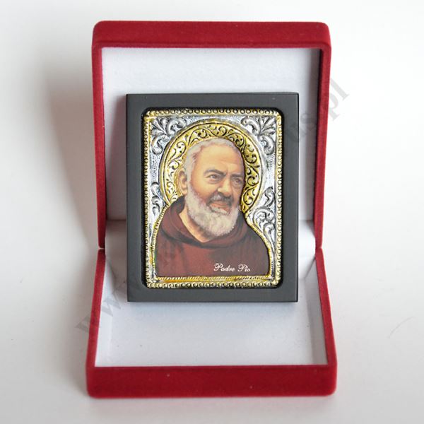 OJCIEC PIO - ikonka 6.2 x 7.6 cm - 88092