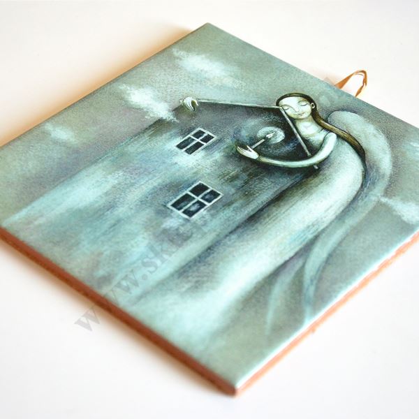 ANIOŁ - obrazek na ceramice 15 x 15 cm - 58979 ANIOŁ - obrazek na ceramice 15 x 15 cm - 58979