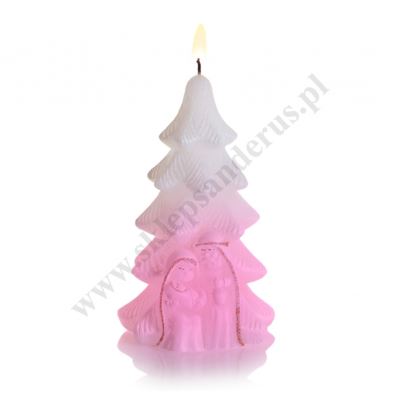 ŚWIECA CHOINKA Z DIODĄ - wys. 17 cm - 82288