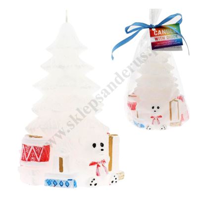 ŚWIECA CHOINKA Z DIODĄ - wys. 15 cm - 30340