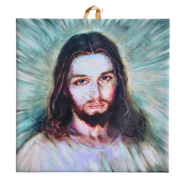 PAN JEZUS MIŁOSIERNY - obrazek na ceramice 10 x 10 cm - 30821