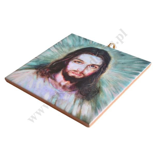 PAN JEZUS MIŁOSIERNY - obrazek na ceramice 10 x 10 cm - 30821