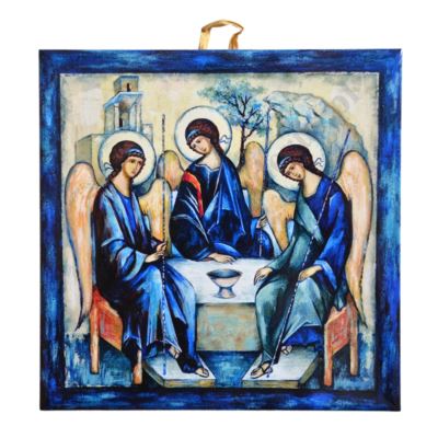 TRÓJCA RUBLOWA - obrazek na ceramice 10 x 10 cm - 30822