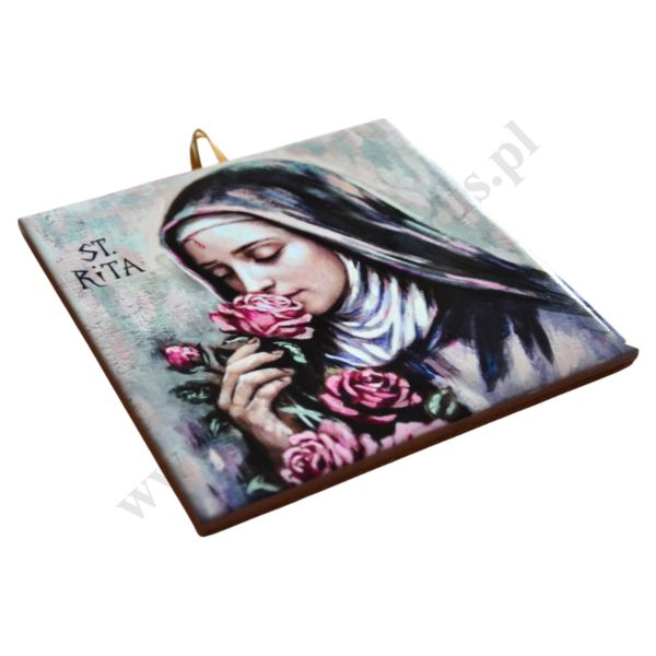 ŚWIĘTA RITA - obrazek na ceramice 10 x 10 cm - 57169 ŚWIĘTA RITA - obrazek na ceramice 10 x 10 cm - 57169