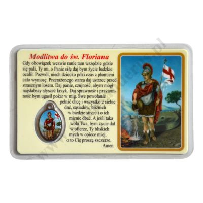 ŚWIĘTY FLORIAN - MEDALIK FOLIOWANY - 80549