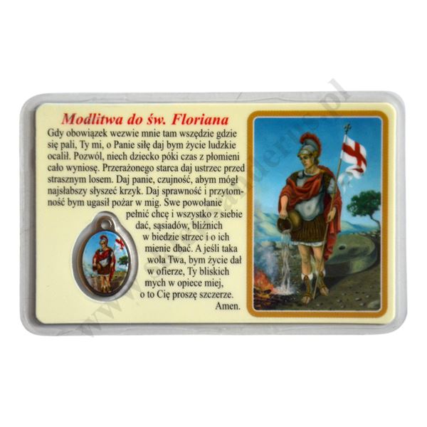 ŚWIĘTY FLORIAN - MEDALIK FOLIOWANY - 80549