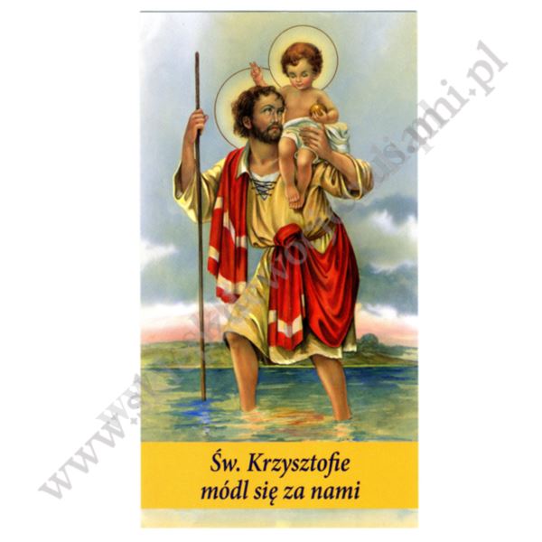 ŚWIĘTY KRZYSZTOF - obrazek 7 x 13 cm - paczka 100 szt - 51333