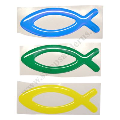 RYBA ŻELOWA - emblemat format 8.5 x 3.2 cm - 3224_M