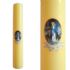 GROMNICA PARAFINOWA - ŻÓŁTA Z NAKLEJKĄ - 30/5 cm - mix wzorów - 86200