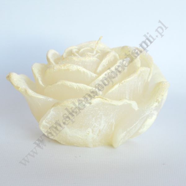 ŚWIECA RÓŻA Z DIODĄ - wys. 7 cm - mix kolorów - 2345