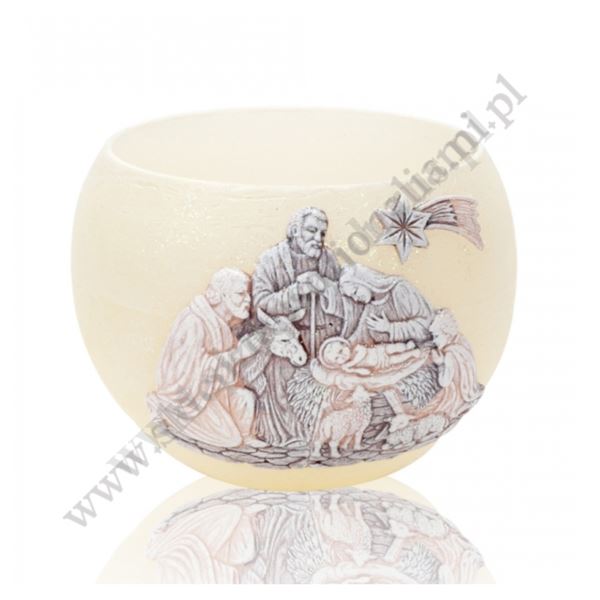 LAMPION BOŻE NARODZENIE - wys. 9 cm - 78561
