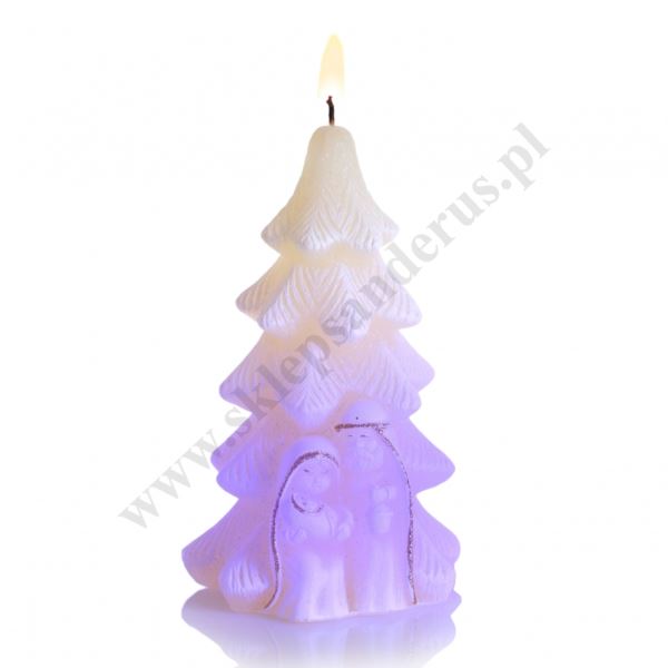 ŚWIECA CHOINKA Z DIODĄ - wys. 17 cm - 82288