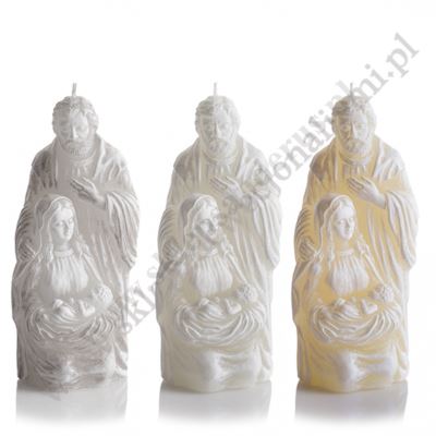 ŚWIECA ŚWIĘTA RODZINA - wys. 15.5 cm - mix kolorów - 86345