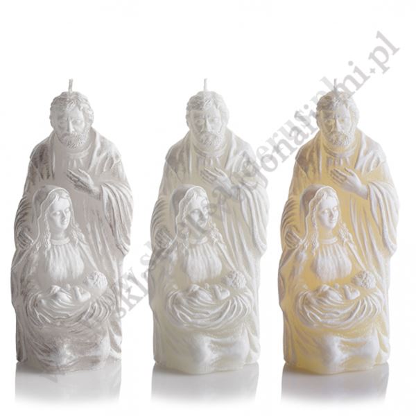 ŚWIECA ŚWIĘTA RODZINA - wys. 15.5 cm - mix kolorów - 86345