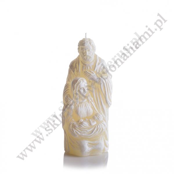 ŚWIECA ŚWIĘTA RODZINA - wys. 15.5 cm - mix kolorów - 86345