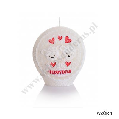 TEDDY BEAR - świeca zapachowa - wys. 8 cm - mix wzorów - 9163