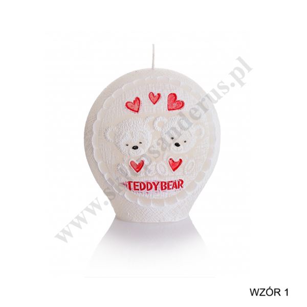 TEDDY BEAR - świeca zapachowa - wys. 8 cm - mix wzorów - 9163