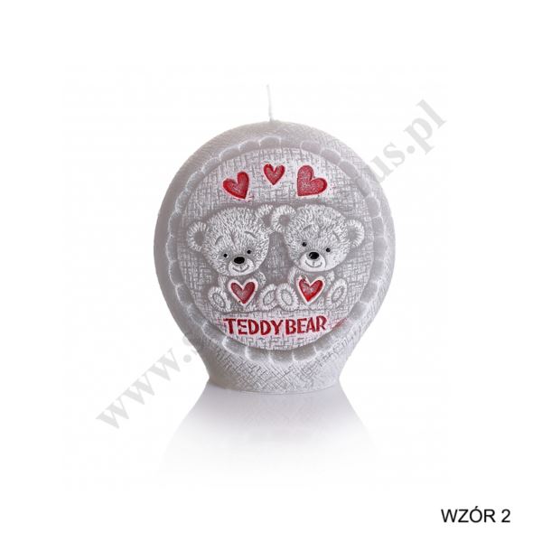 TEDDY BEAR - świeca zapachowa - wys. 8 cm - mix wzorów - 9163