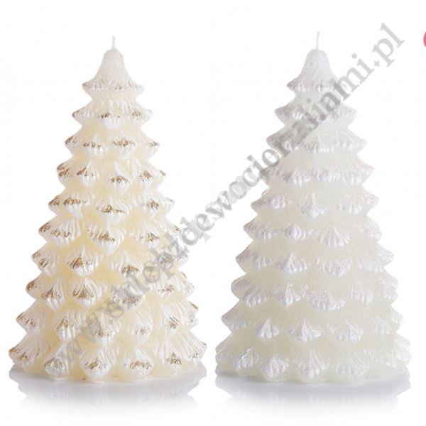 ŚWIECA CHOINKA - wys.20 cm - mix kolorów - 76830