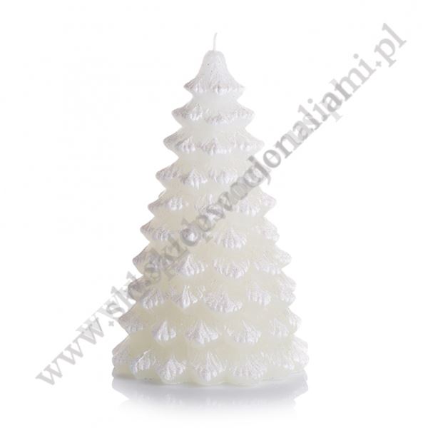 ŚWIECA CHOINKA - wys.20 cm - mix kolorów - 76830