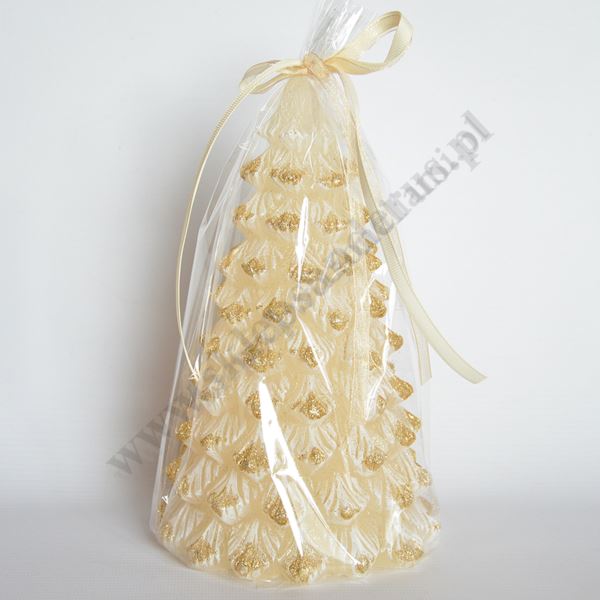 ŚWIECA CHOINKA - wys.20 cm - mix kolorów - 76830