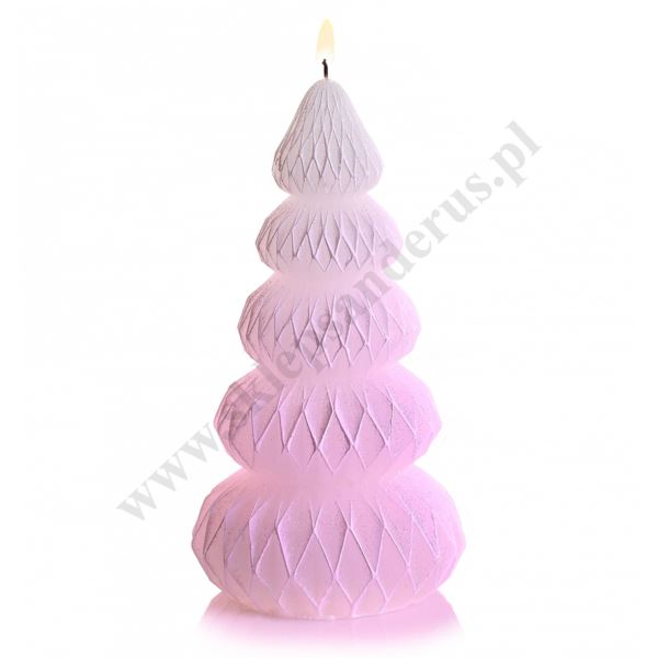 ŚWIECA CHOINKA Z DIODĄ - wys. 14 cm - 50808