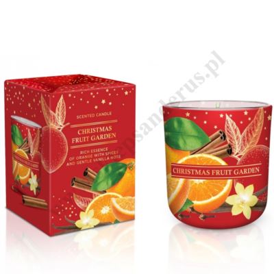 ŚWIECA ZAPACHOWA W SZKLE - wys. 8.7 cm - mix wzorów - 61657