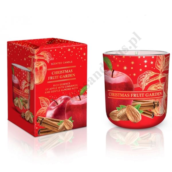 ŚWIECA ZAPACHOWA W SZKLE - wys. 8.7 cm - mix wzorów - 61657