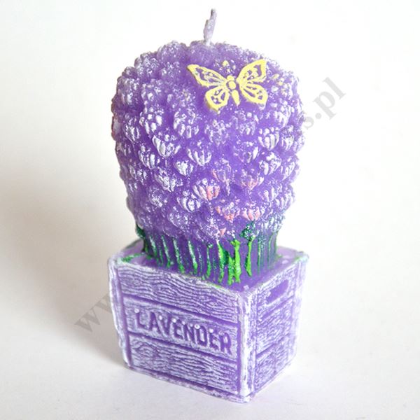 ŚWIECA - BUKIET LAWENDOWY - wys. 7.5 cm - 83947